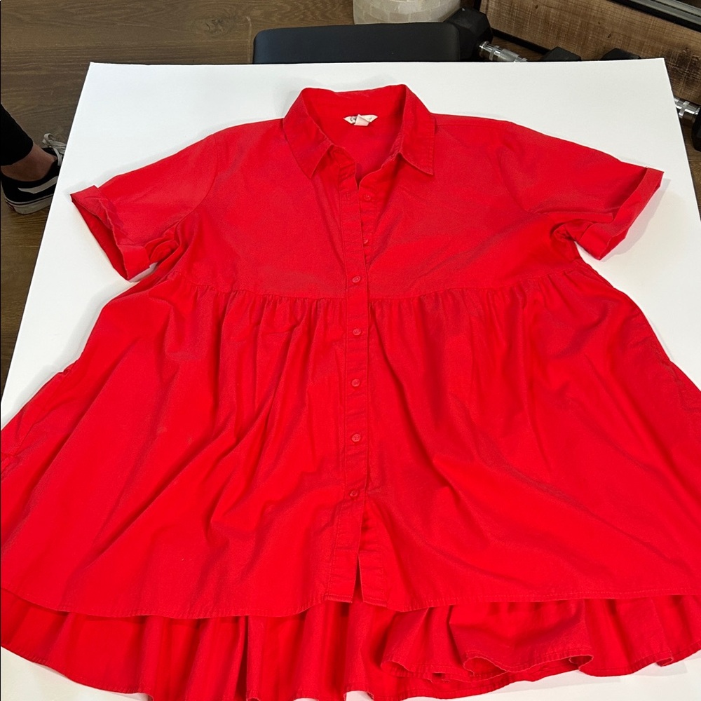 Cato Scarlet Red Blouse